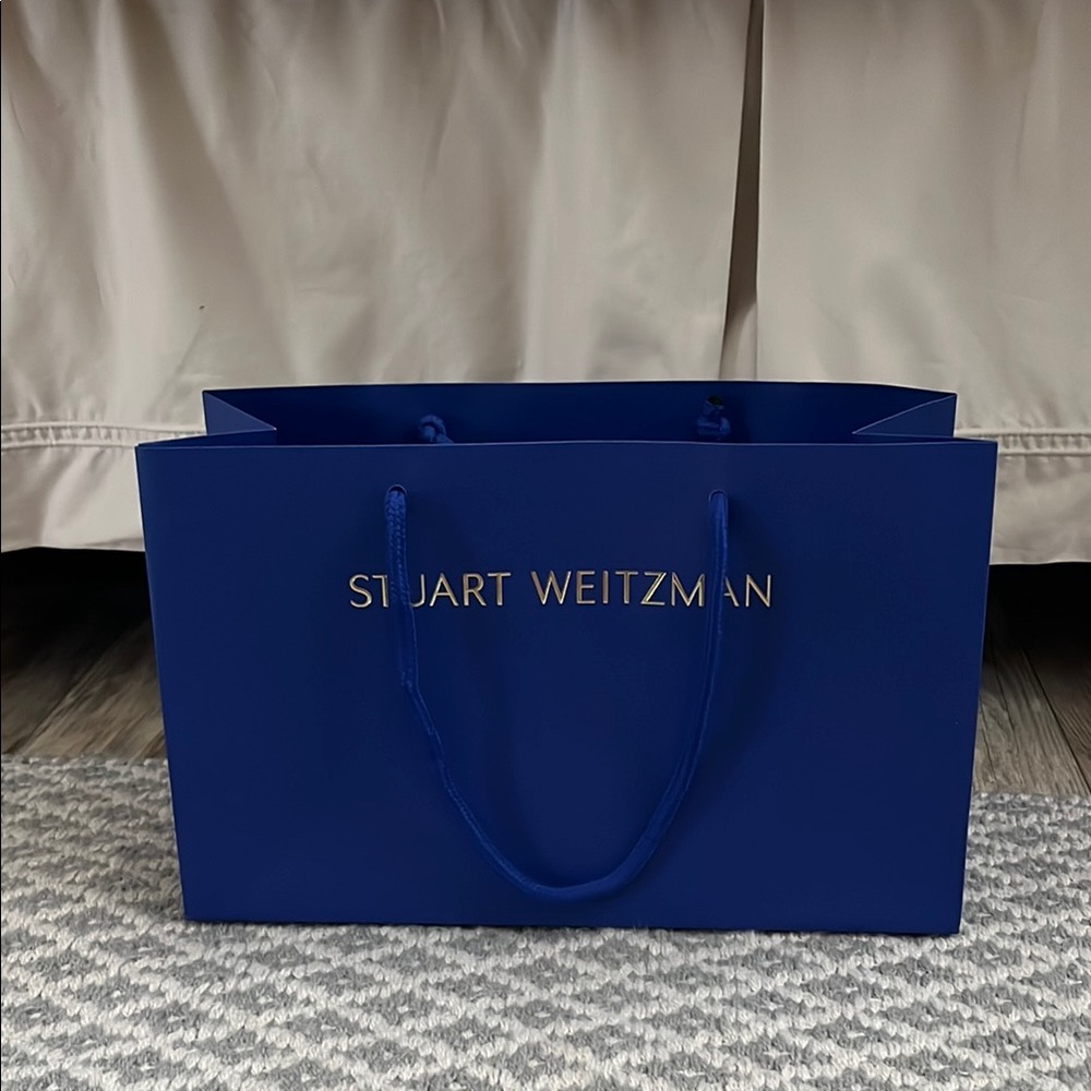Stuart Weitzman Royal Blue Shopping Bag Tote